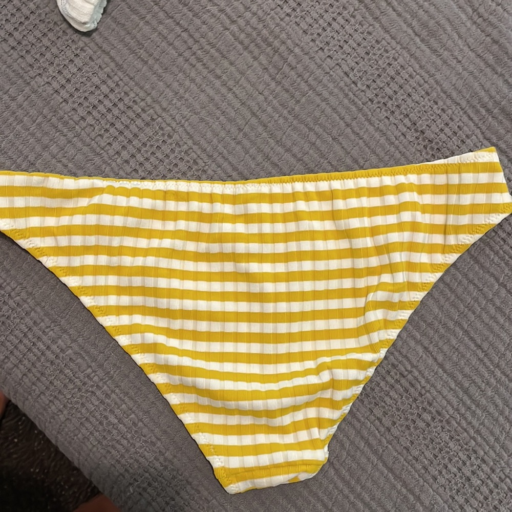Solid + Striped Yellow Bikini Bottom - image 4